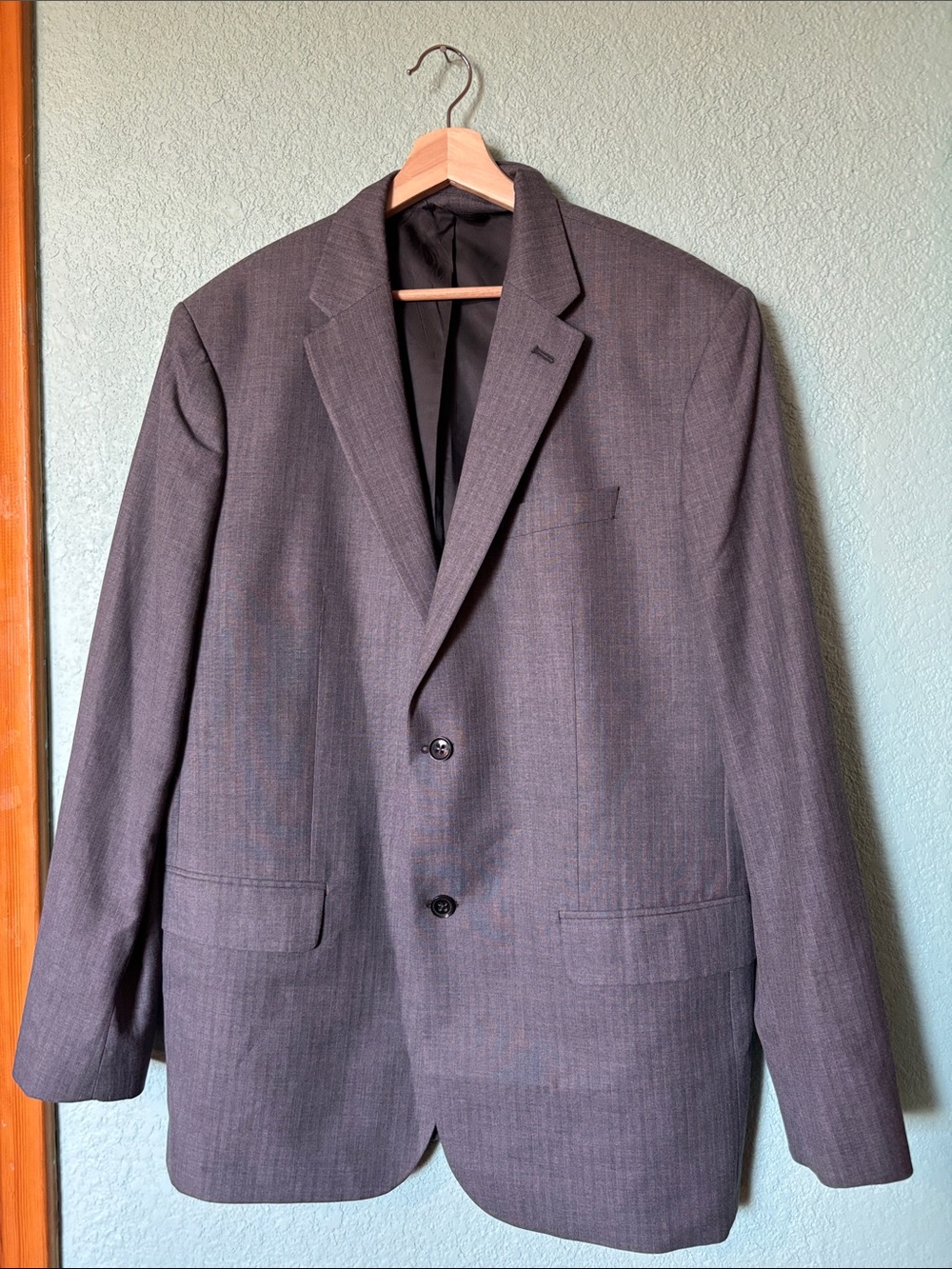Banana Republic Men’s Grey Two Button Suit Jacket Made in Egypt Size 46L Good